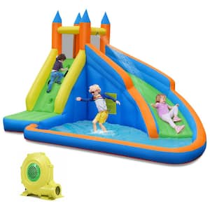 Inflatable Water Slide Moonwalk Bounce House 10' x 2'' Straps Set of 8 