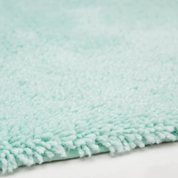 Pure Perfection Sea Spray 17 in. x 24 in. Nylon Machine Washable Bath Mat