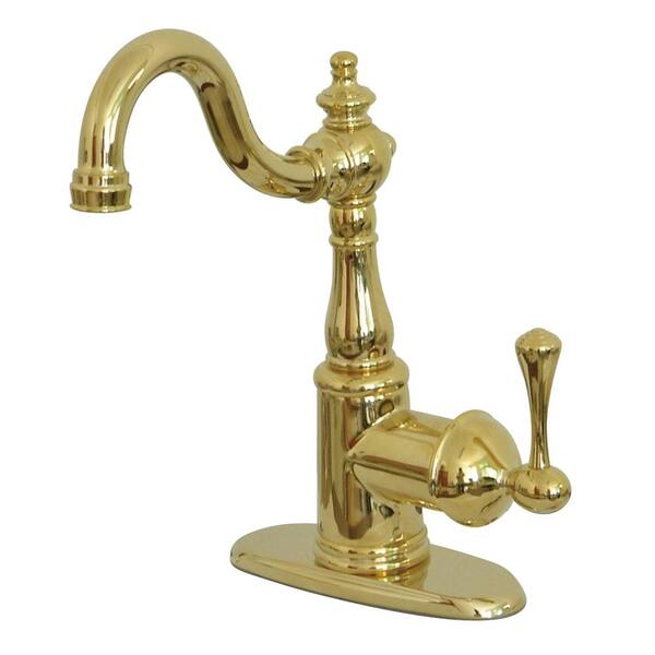Kingston Brass Vintage Single-Handle Bar Faucet in Polished Brass