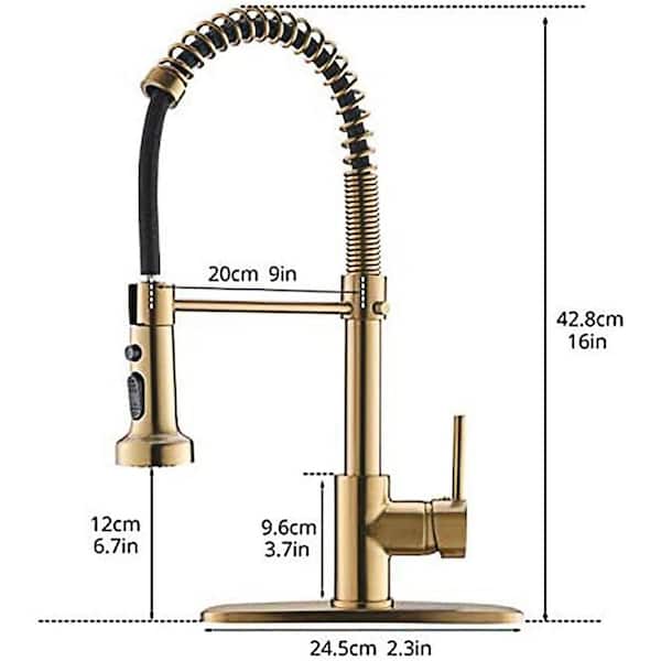 AIMADI Single Handle Pull Down Sprayer Kitchen Faucet with