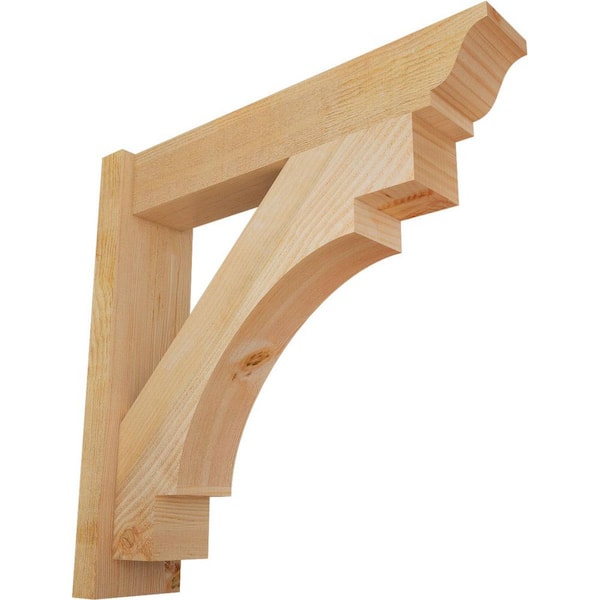 Ekena Millwork 6 in. x 26 in. x 26 in. Douglas Fir Merced Traditional Rough Sawn Outlooker