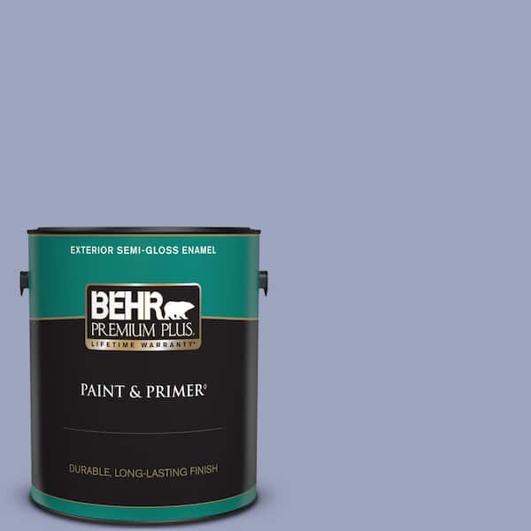 BEHR PREMIUM PLUS 1 gal. #620D-4 Veranda Iris Semi-Gloss Enamel Exterior Paint & Primer