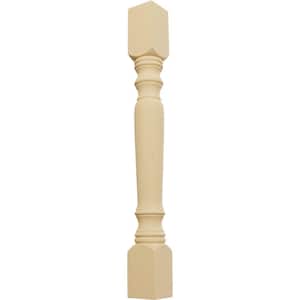 3-3/4 in. x 3-3/4 in. x 35-1/2 in. Unfinished Alder Legacy Tapered Cabinet Column