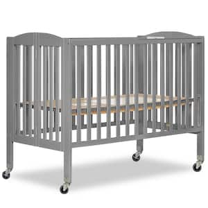 Steel Grey Folding Full Size Crib