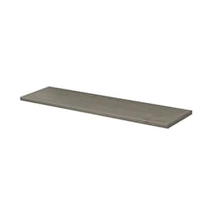 LITE VINTAGE 31.5 in. x 7.9 in. x 0.71 in. Grey Pine Decorative Wall Shelf without Brackets