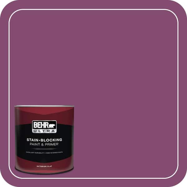 BEHR ULTRA 1 qt. #680B-7 Sugar Plum Flat Exterior Paint & Primer