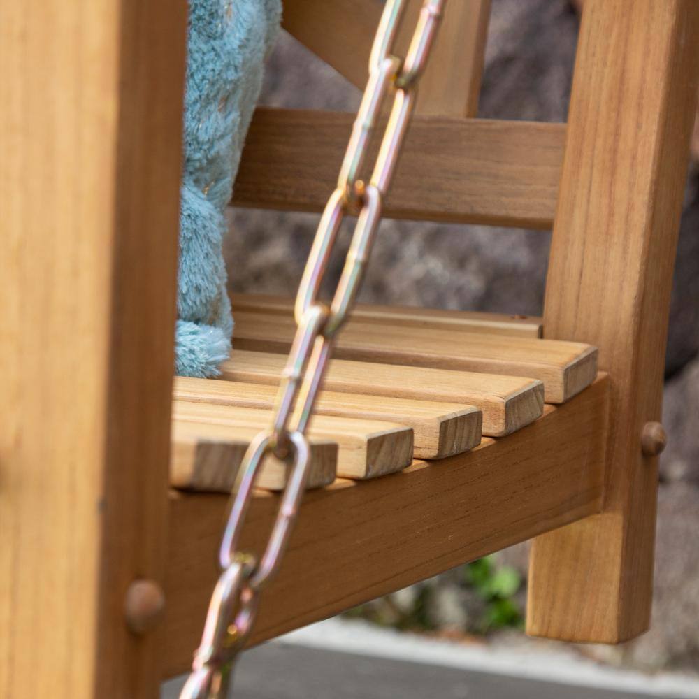 Isla Natural Teak Wood Chippendale Porch Swing