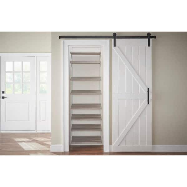Everbilt Genevieve 2 ft. Gray Adjustable Closet Organizer Shoe Rack