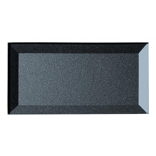 Forever Rectangle 3 in. X 6 in. Glossy Blue Gray Glass Peel And Stick Subway Tile (14 sq.ft./Case)
