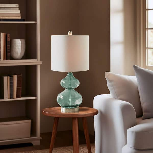 510 Design Ellipse 25.25 in. Blue Table Lamp