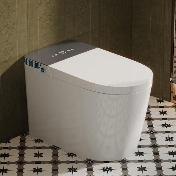 Yulika DJ-963-E Elongated Luxury Smart Toilet with Bidet Seat, Auto Functions