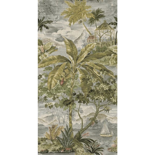 Belle Isle Scenic Moonstone Vinyl Peel and Stick Wallpaper Mural