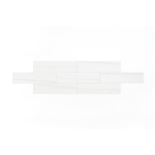 CRUZ BAY STUDIO Alpine 3in. x6in. Blanc Gloss Ceramic Subway Tile