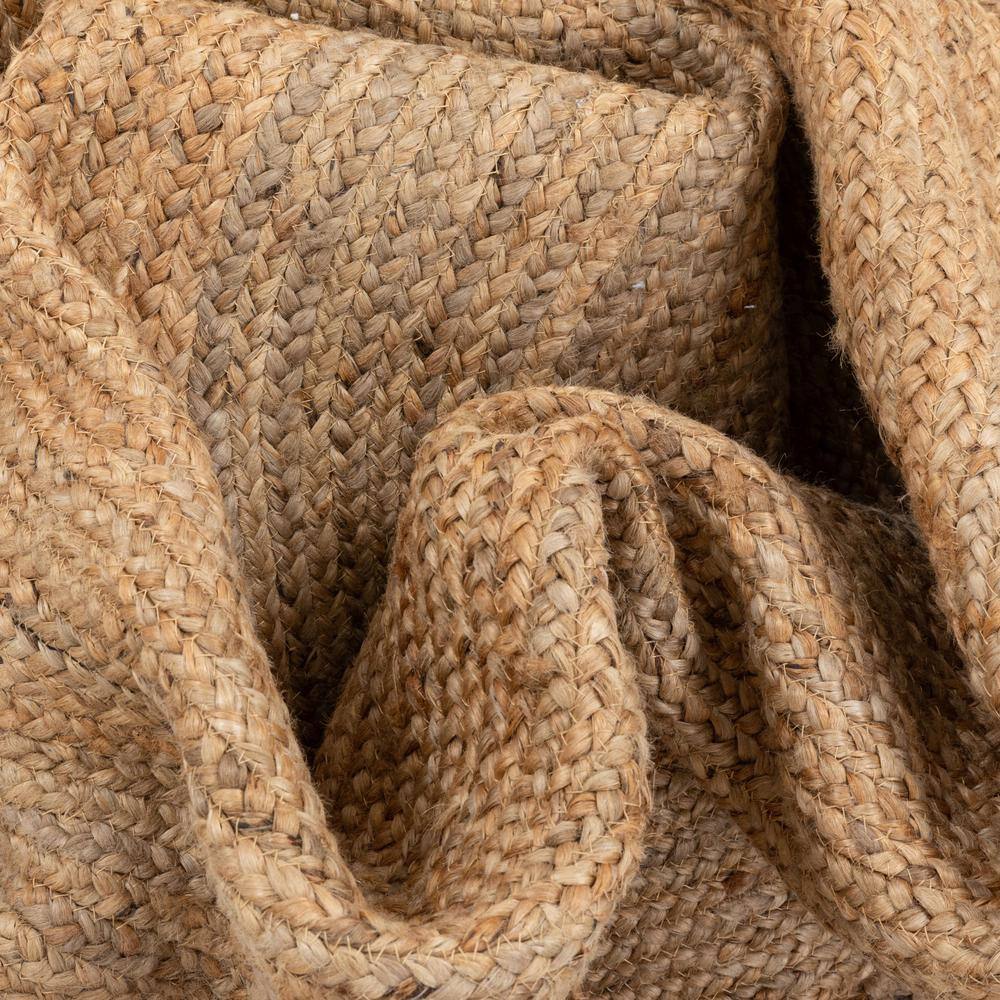Brielle Natural Jute 4' Round Hand-Braided Rug