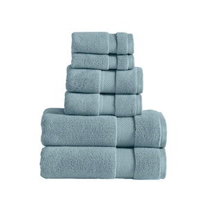 Luxury Quick Dry 6-Piece Solid Sea Cotton Towel Set