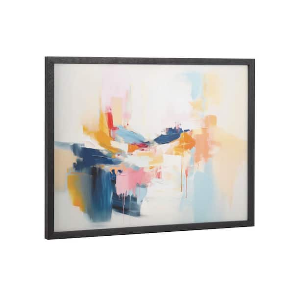 Gallery Elegant Coastal Beach Abstract by The Creative Bunch Studio Black Framed Art Print 16 in. x 12 in.