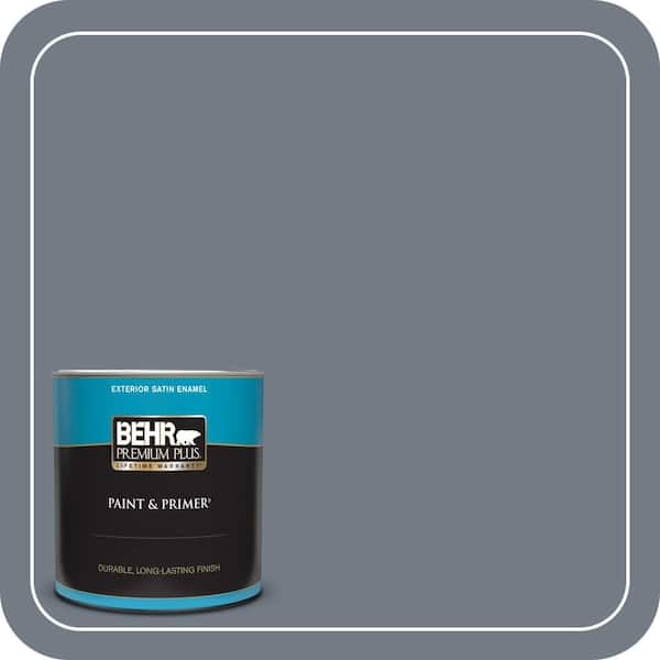 BEHR PREMIUM PLUS 1 qt. #PPF-38 Deep Shale Satin Enamel Exterior Paint & Primer