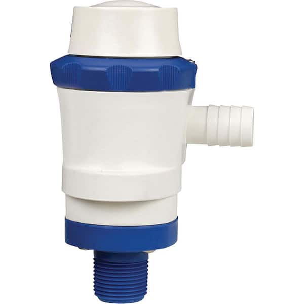 Anti - Airlock 12-Volt 800 GPH White and Blue Piranha Ballast Pump