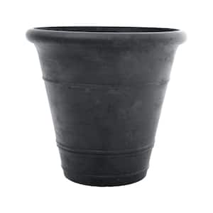 AquaPots Lite Legacy Stone Chicago 20.6 in. W x 19 in. H Charcoal Composite Self-Watering Pot