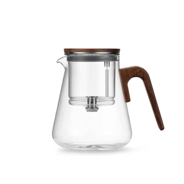 27 oz. 5-Cup Heat-Resistant Glass Teapot with Filter, Magnetic Switch, Perfect for Serving 2-4 People