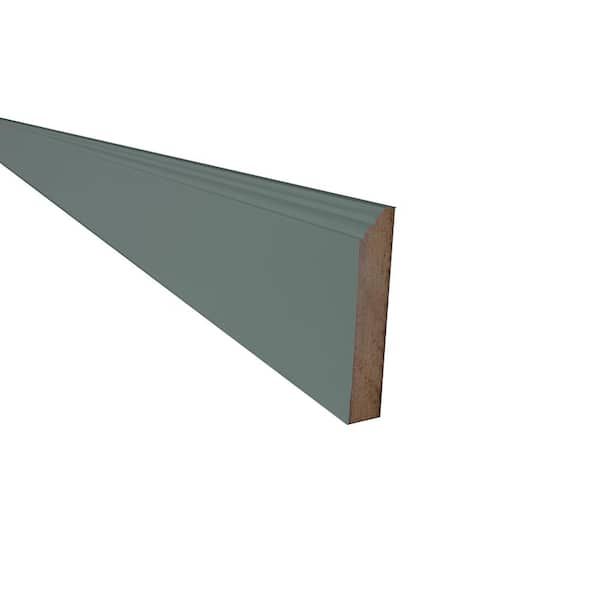 Washington Franklin Hargrove 96 in. W x 0.75 in. D x 4 in. H in Verdant Green Base Furniture Molding