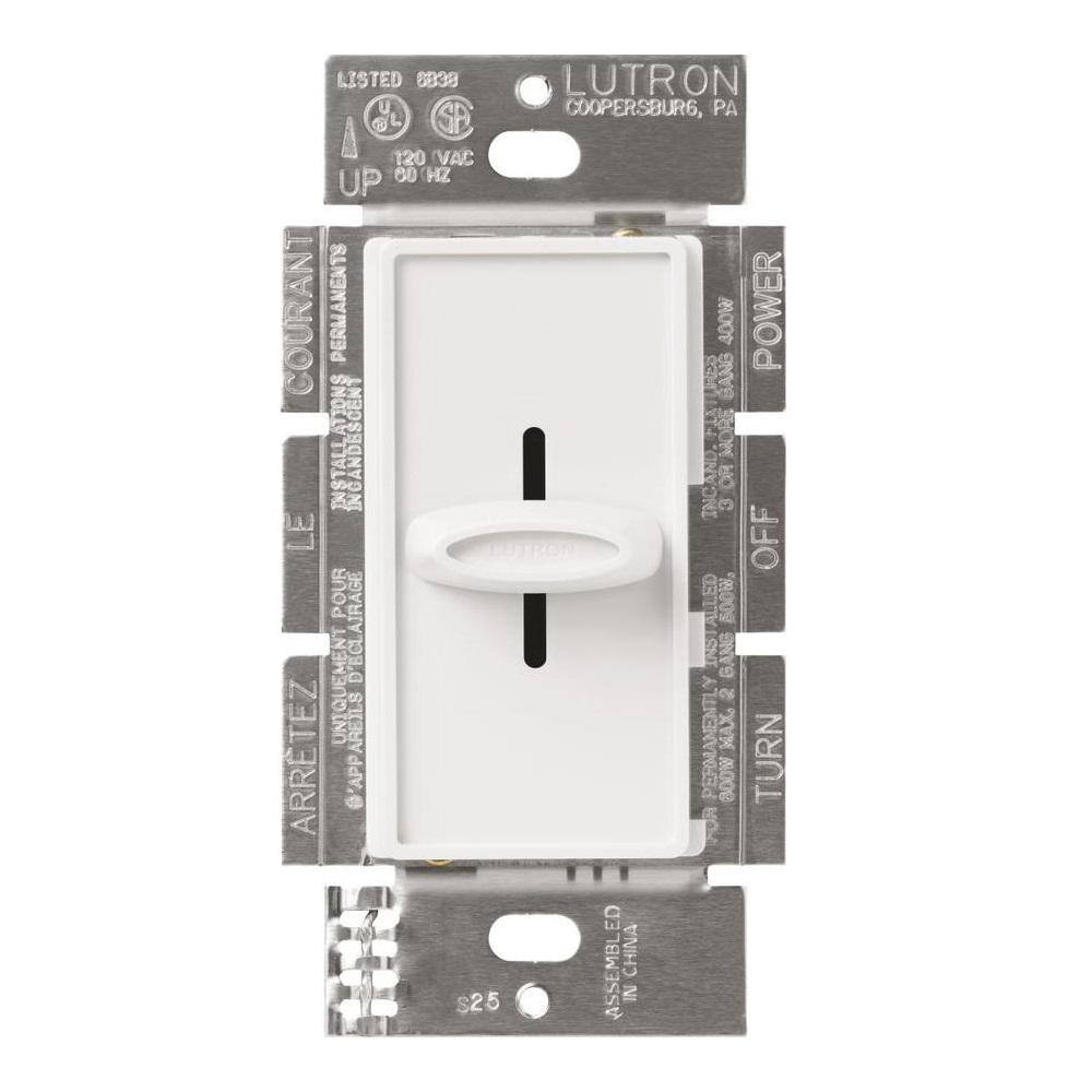 Lutron Skylark Dimmer Switch, SlidetoOff, 600Watt Incandescent