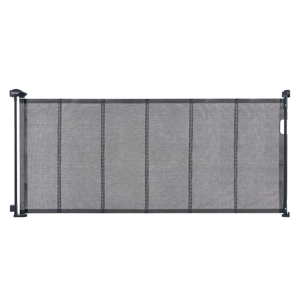 Black Retractable Plastic Stairway Safety Gate