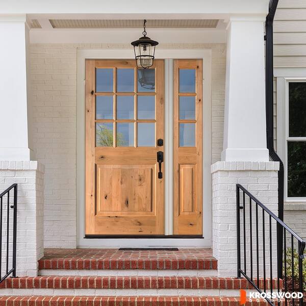 Krosswood Doors 50 in. x 80 in. Knotty Alder 2 Panel Left-Hand