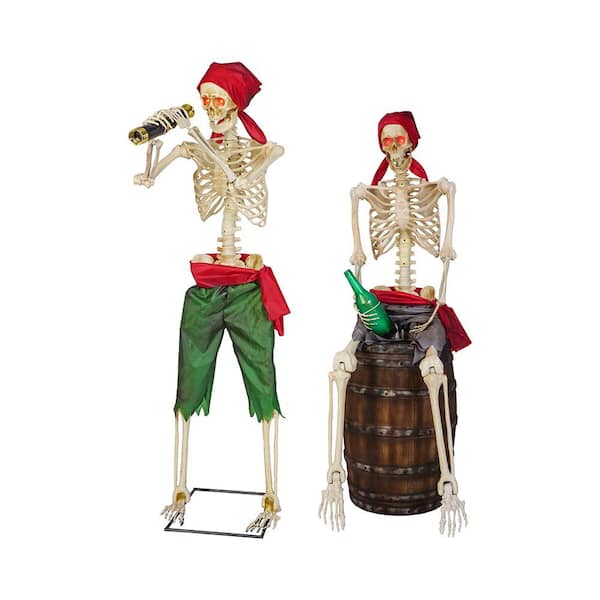 Home Accents Holiday 60 in. Set of 2 Skeleton Pirates