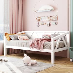 Wood Daybed with Storage Drawers, Twin Size Daybed Sofa Bed Frame for Bedroom, Guest Room, Living Room, White