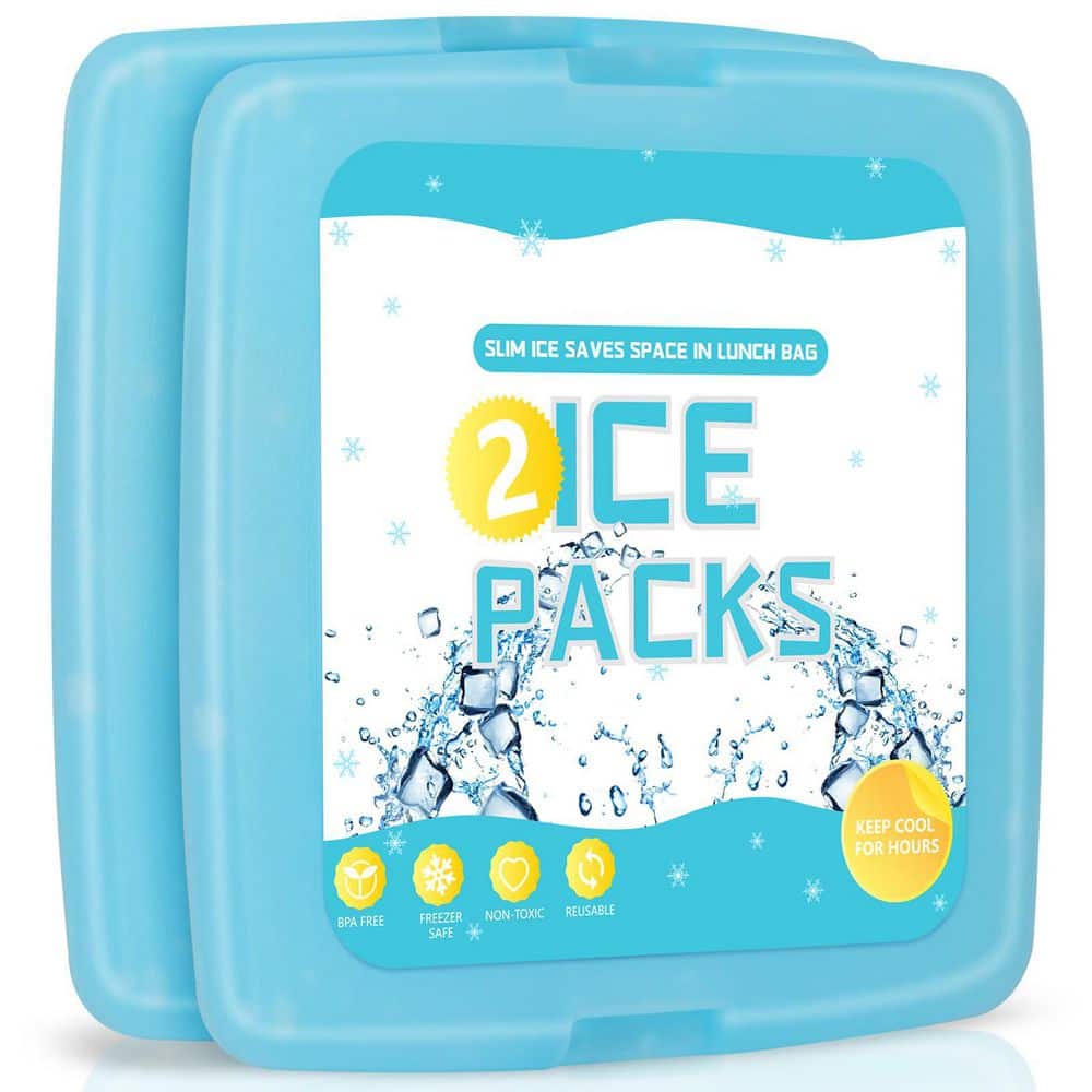 Reusable Slim Ice Packs for Lunch Boxes and Coolers-Quick Freeze Cooler ...