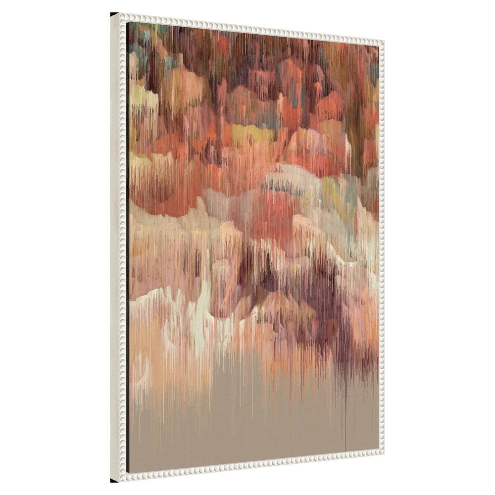 Large Beaded Perimeter Abstract Canvas Framed Wall Art