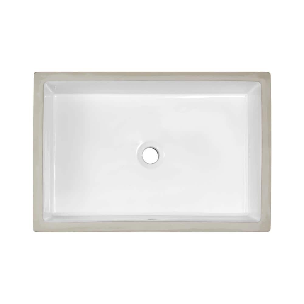 Andover 24 in. Undermount Ceramic Rectangular Bathroom Sink in White price history on PriceWatchPro