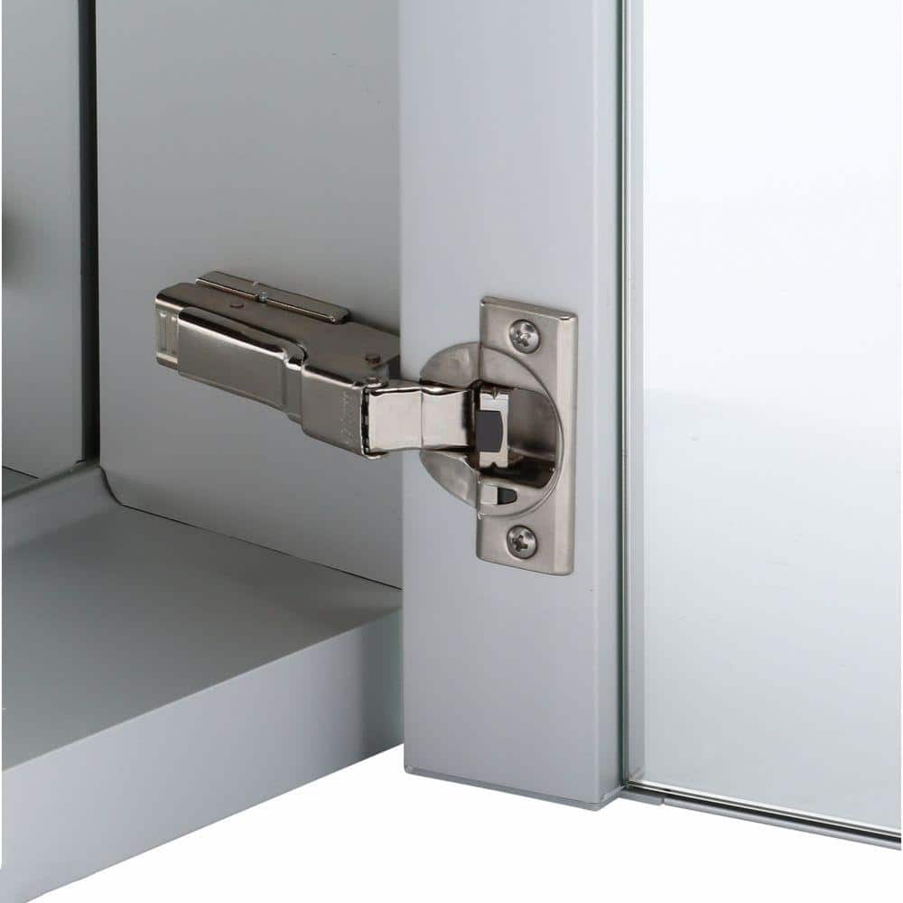 Verdera 40" x 30" Frameless Aluminum Triple-Door Medicine Cabinet with Adjustable Shelves