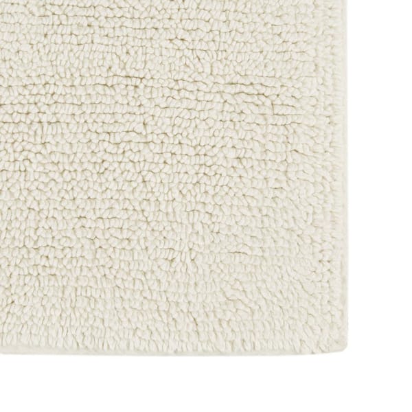 Beautyrest Plume Reversible Cotton Bathroom Rug, White - 24x72, 1