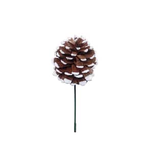 2.5" Artificial White Tipped Pine Cone Picks (144 Pack)