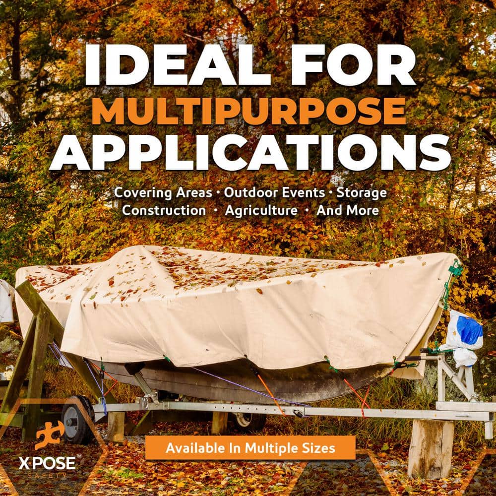Extra Heavy Duty Tan Polyethylene Tarp 10' x 10'