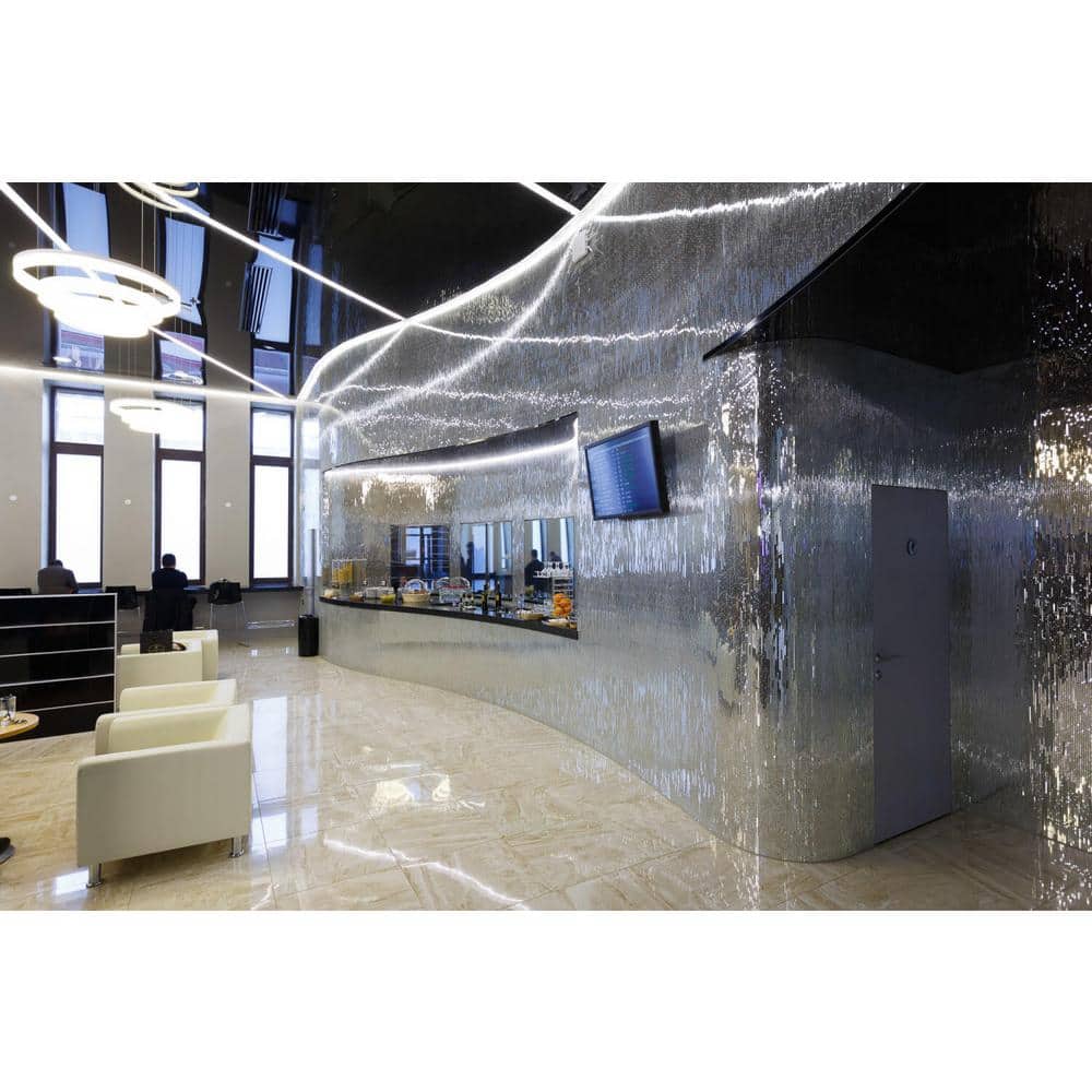 10.4" x 11.2" Silver Mirrored Glass Mosaic Wall Tile
