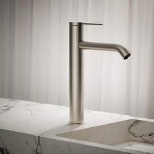 Components Single Hole Single-Handle Tall Sink Bathroom Faucet in Vibrant Brushed Nickel