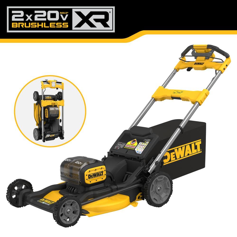 DEWALT 20V MAX 21 in. Brushless Cordless Battery Powered Self Propelled Lawn Mower Kit with (2) 10 Ah Batteries and Chargers