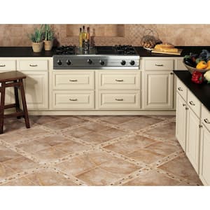 Carano Golden Sand 12 in. x 12 in. x 8 mm Ceramic Mosaic Floor and Wall Tile (1 sq. ft./Each)