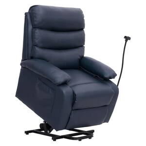 Blue Elderly Assisted Standing Electric Lift Chair, Electric Lift Assist with Mobile Phone Stand and Remote Control
