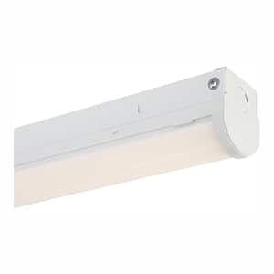 8 ft. 600-Watt Equivalent Integrated LED White Strip Light Fixture, 4000K