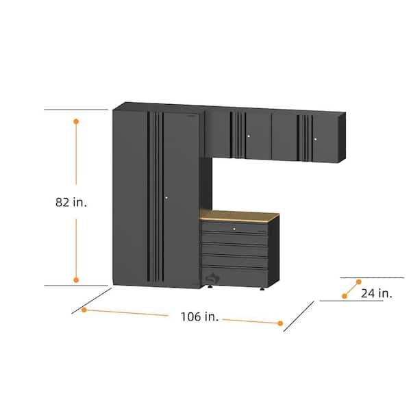 Husky 106 in. W x 82 in. H x 24 in. D 19-Gauge Extra Wide Welded