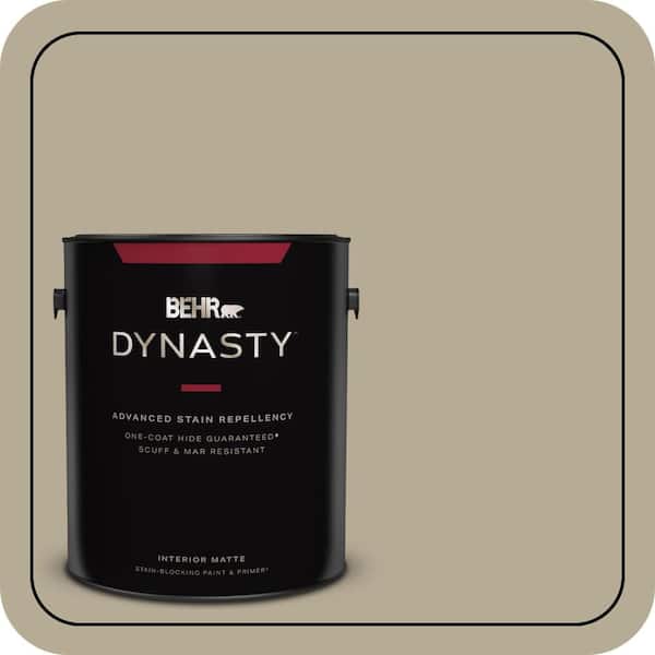 1 gal. #N330-4 Explorer Khaki One-Coat Hide Matte Interior Stain-Blocking Paint & Primer