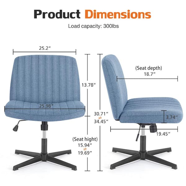 FIRNEWST Beatriz Fabric Adjustable Height Ergonomic Computer Task