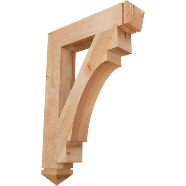 Ekena Millwork 6 in. x 44 in. x 32 in. Western Red Cedar Merced Arts and Crafts Rough Sawn