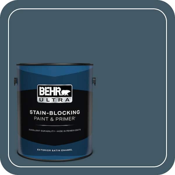 BEHR ULTRA 1 gal. #S480-7 Midnight in the Tropics Satin Enamel Exterior Paint & Primer