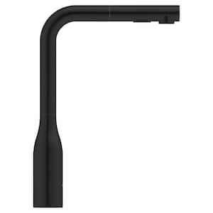 Essence Single-Handle Pull-Out Sprayer Kitchen Faucet with Dual Spray in Matte Black