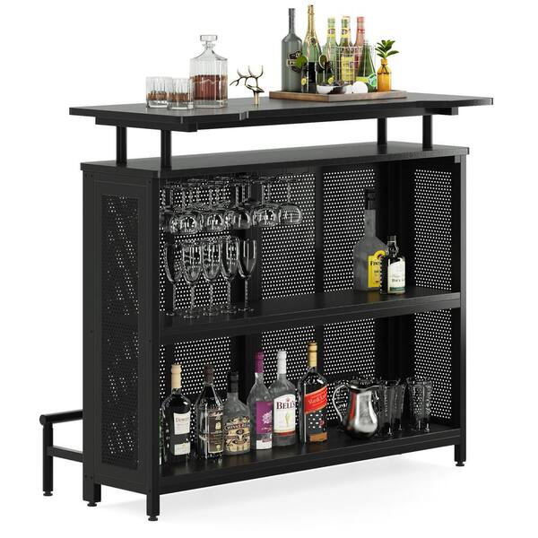 big lots pub table with wine rack